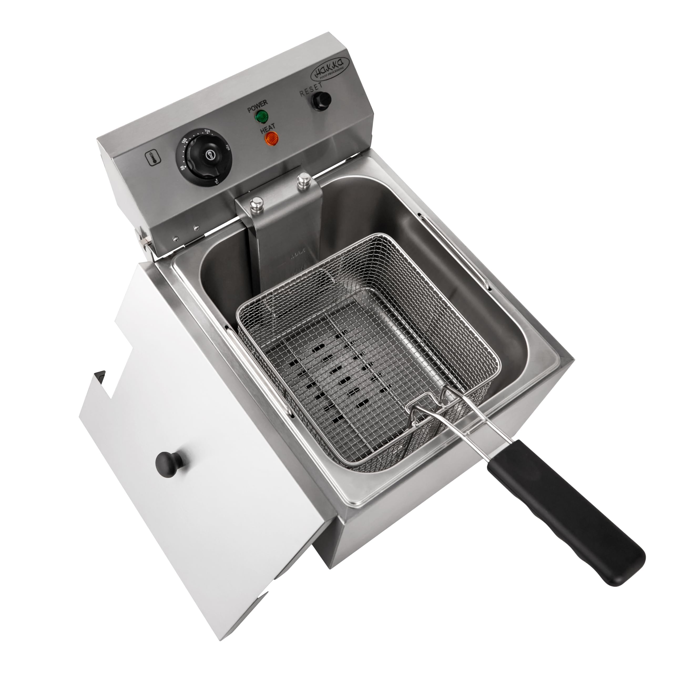 Hakka 13L Friteuse Électrique Professionnelle – 3000W, Acier Inoxydable, Grande Capacité, avec Panier – 220V pour Restaurants & Snacks