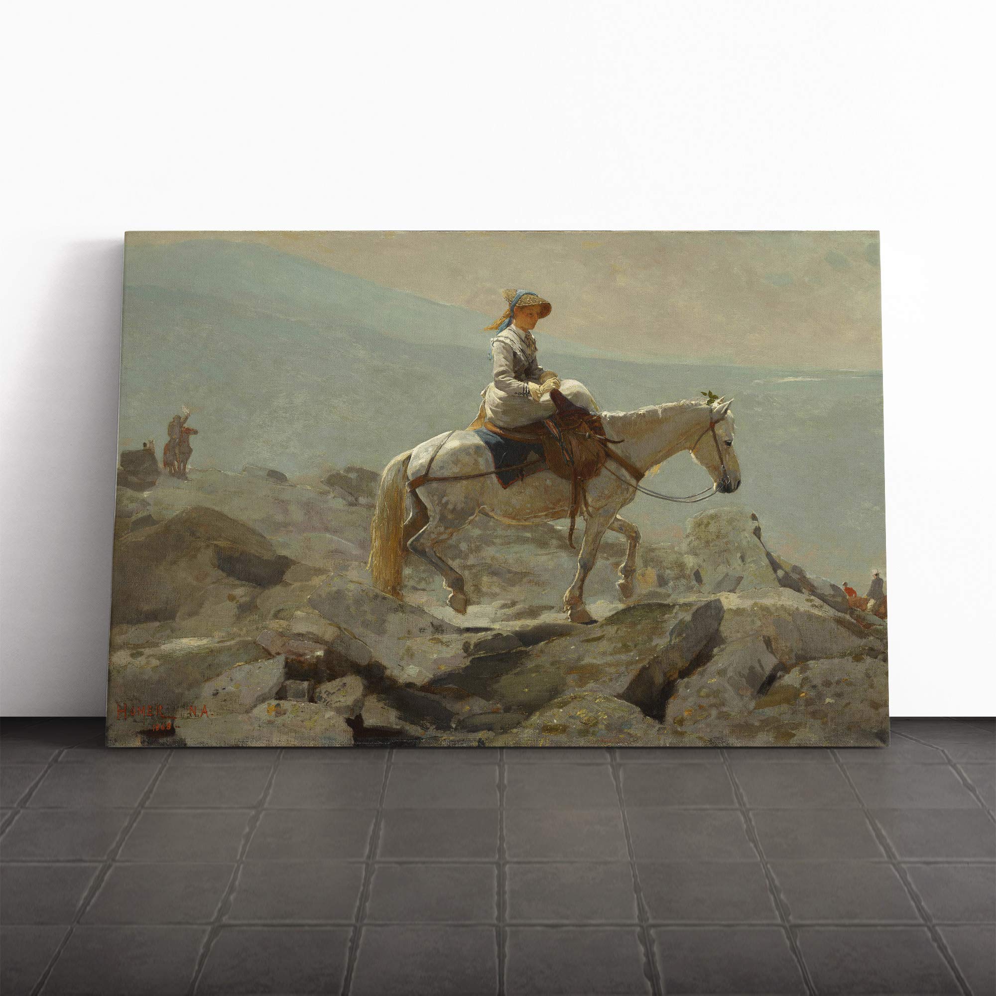 Winslow Homer The Bridle Path Canvas Print | Gallery Wrapped 30mm Frame Wall Art | 20x14 inches | Ready to Hang | Modern Landscape Picture | Living Room Bedroom Lounge Office