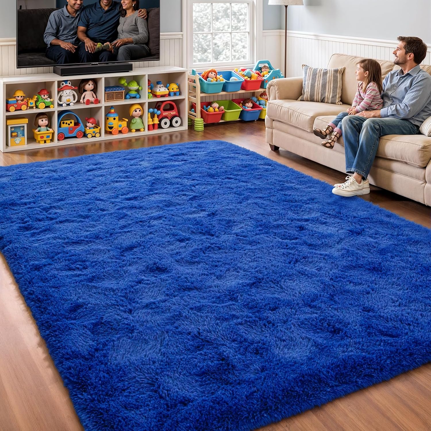 Amazon.com: Zentavio Boys Rugs for Bedroom Blue 5x8 Large Carpet ...