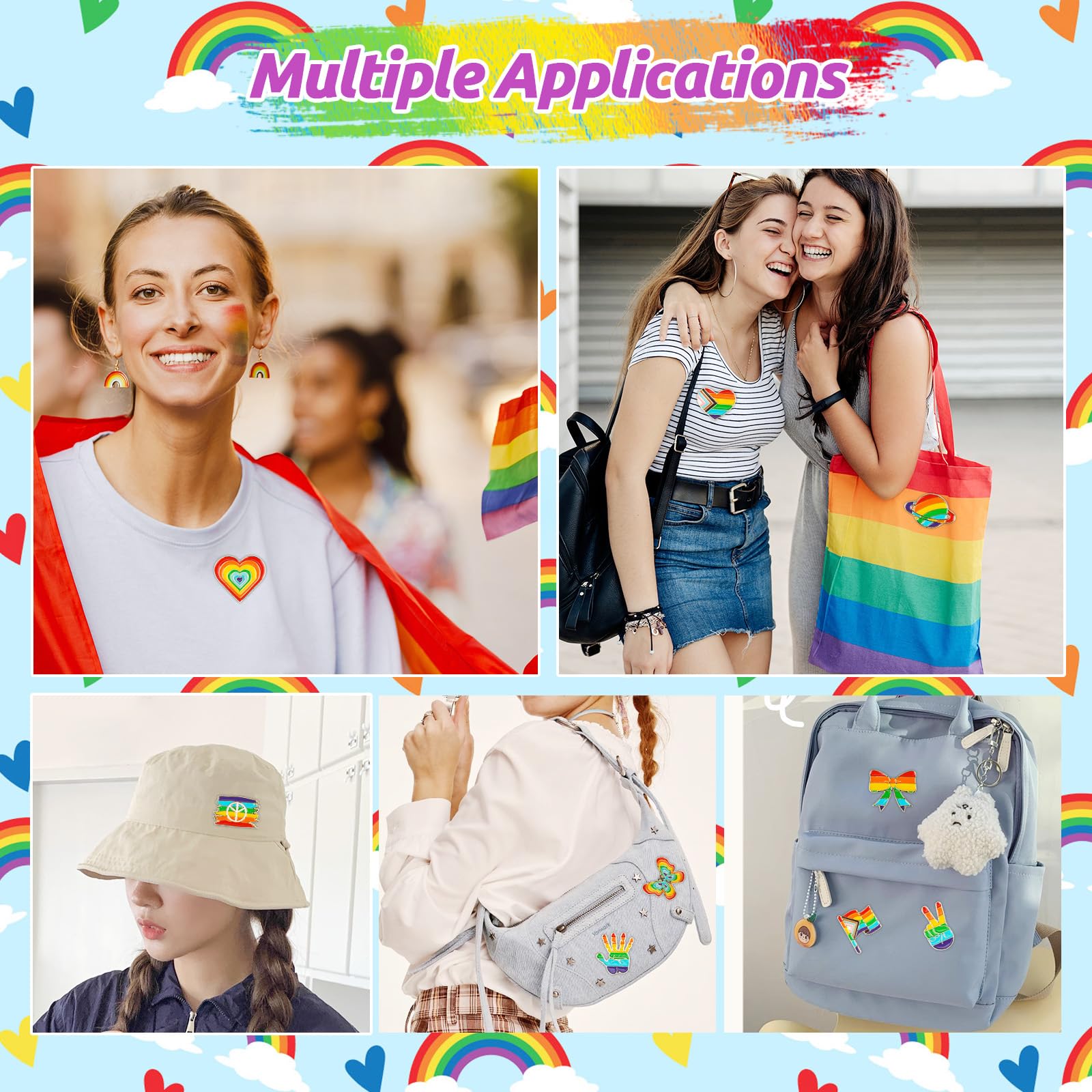 Alfiler Arcoíris LGBT Gay Rainbow Pin Broche Orgullo LGBTQ Pride Botón Accesorios