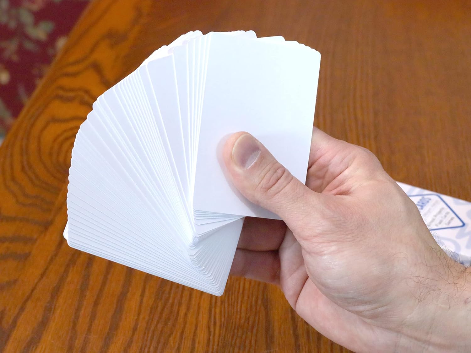 Regal Games 208 Blank Playing Cards to Write On - Custom Blank Deck of Cards - (2.5" x 3.5") Cardstock White Poker Size - 4 Packs x 52 Cards