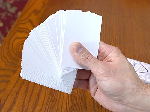 Miniatura 7 de Regal Games 208 cartas de juego en blanco para escribir, baraja de cartas en blanco personalizada, (2.5 x 3.5 pulgadas), tamaño de póquer blanco, 4
