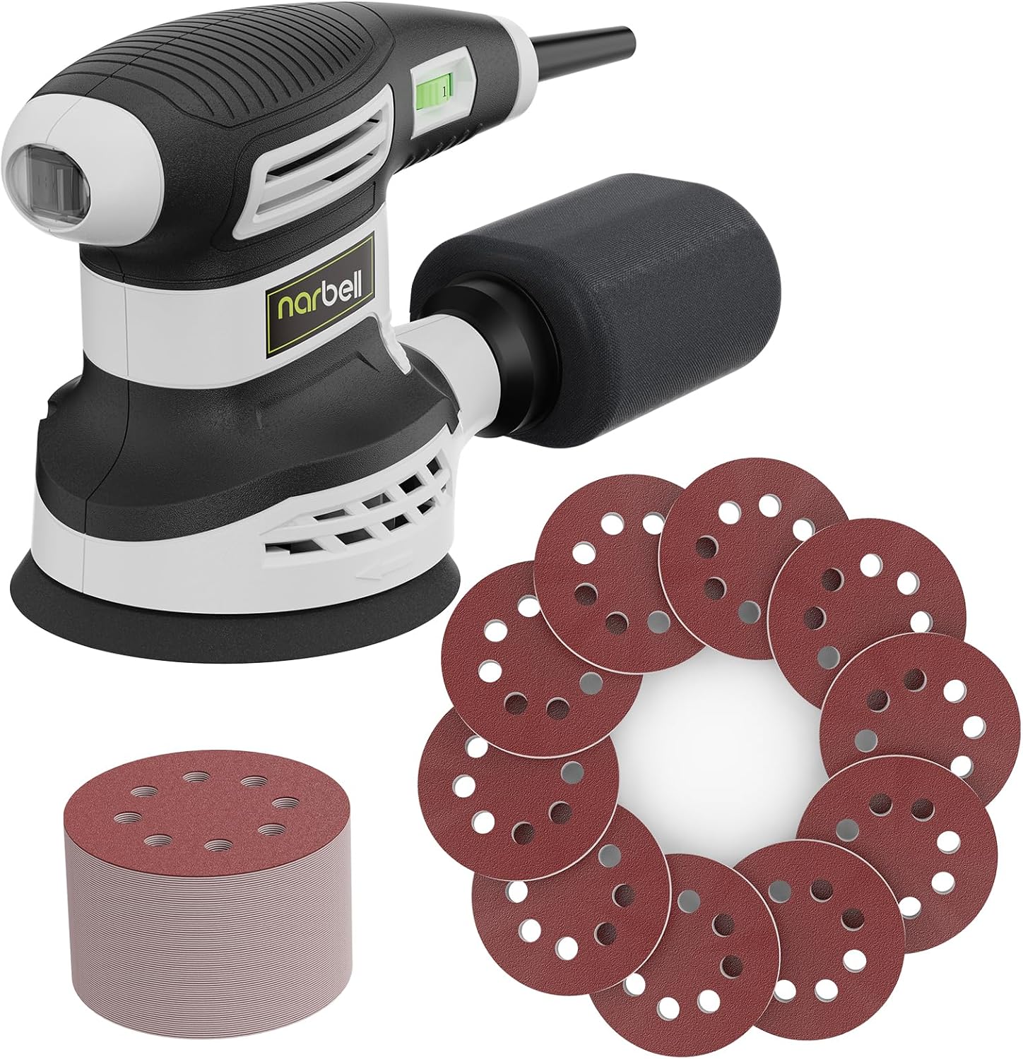 5-Inch Random Orbit Sander and 150 Pcs Sanding Discs Set