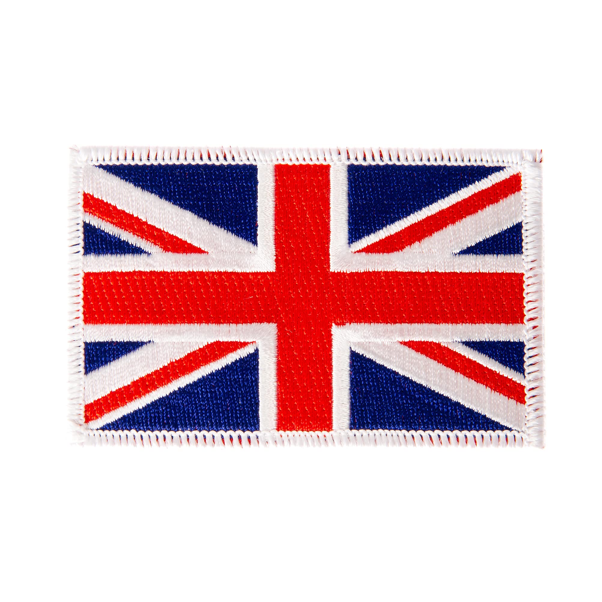 Desert Cactus United Kingdom Flag Patch – 3.5" x 2.25" Embroidered Iron On/Sew On Applique for Blazers, Jackets, Backpacks, Bags, Hats & Tactical Gear – (Single Patch)