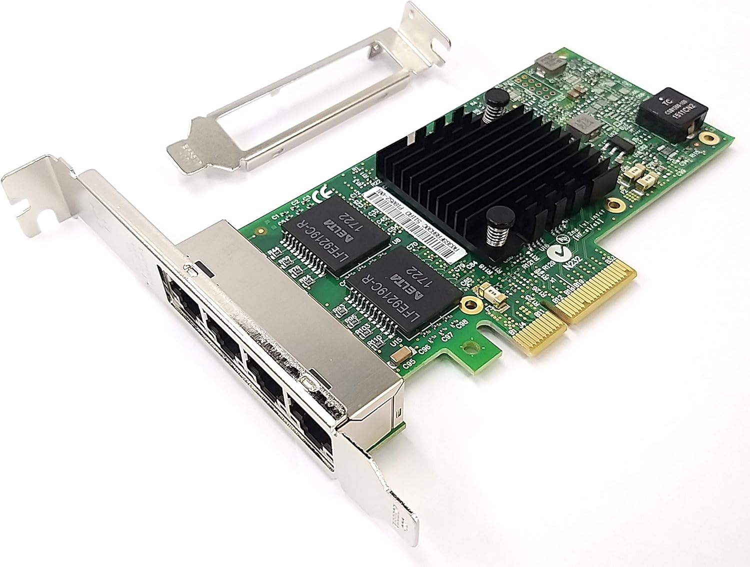 4 Port RJ-45 10/100/1000Mbps PCI-Express x 4 Gigabit Ethernet Server Adapter 4 Port Network Interface Controller Card for I350AM4 Chipset, Compare to Intel I350-T4