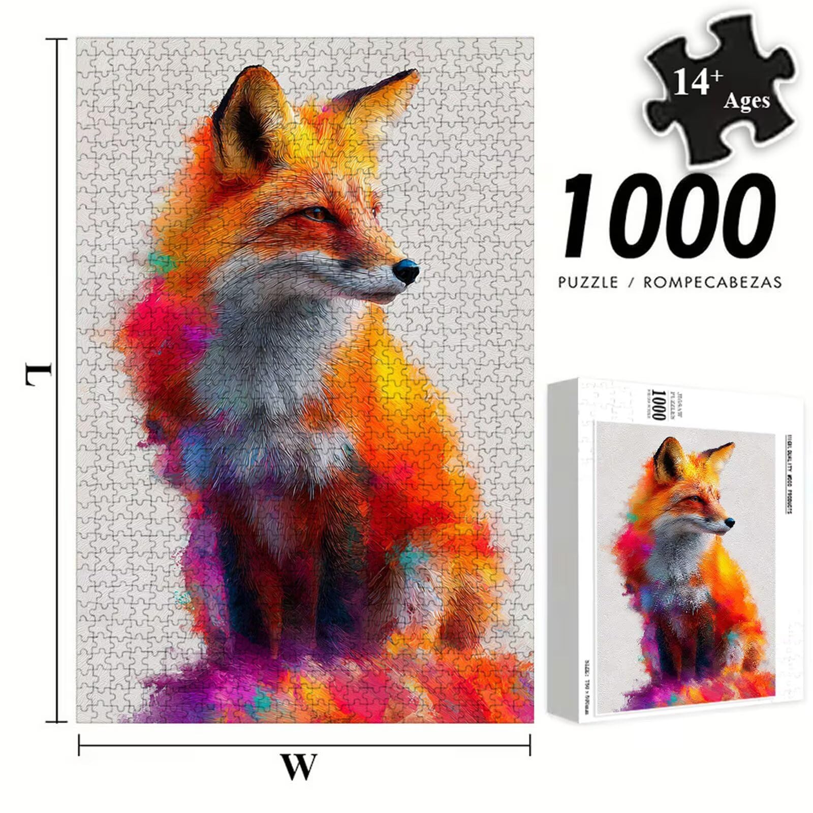5000 Pezzi Puzzle Adulti - Animale & Arancione - Fabbricazione in Legno Robusto (Forma Classica) - Decorazione Murale con Poster - Prodotto Riservato ad Adulti e 14 Anni in Su (181x105cm) P3#833