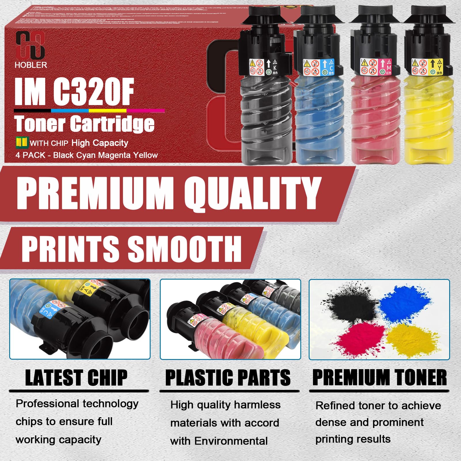 Amazon.com: AZMNDA IM C320F Toner Cartridges Compatible for Ricoh