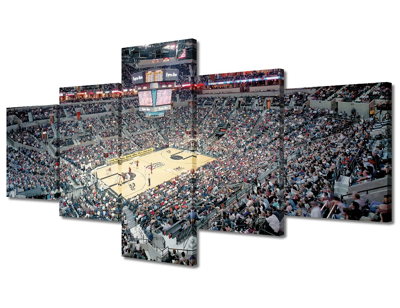Tableau AT&T Center basket américain giclée sur châssis 127x61 cm pour salon