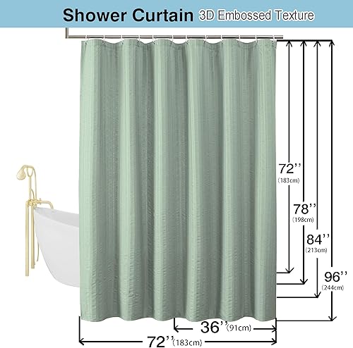 Miniatura 8 de Cortinas de ducha verdes para baño