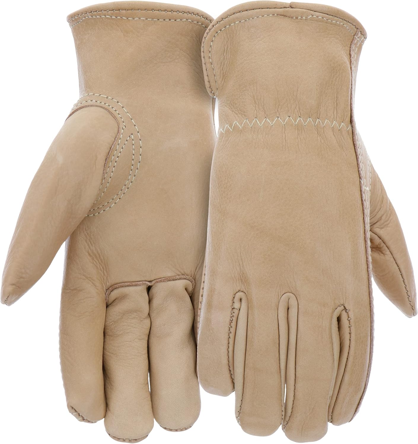 Boss Full-Grain Cowhide Leather Youth Work Glove, Abrasion Resistant, Keystone Thumb, High Dexterity, Tan, Youth, (B81031-Y)