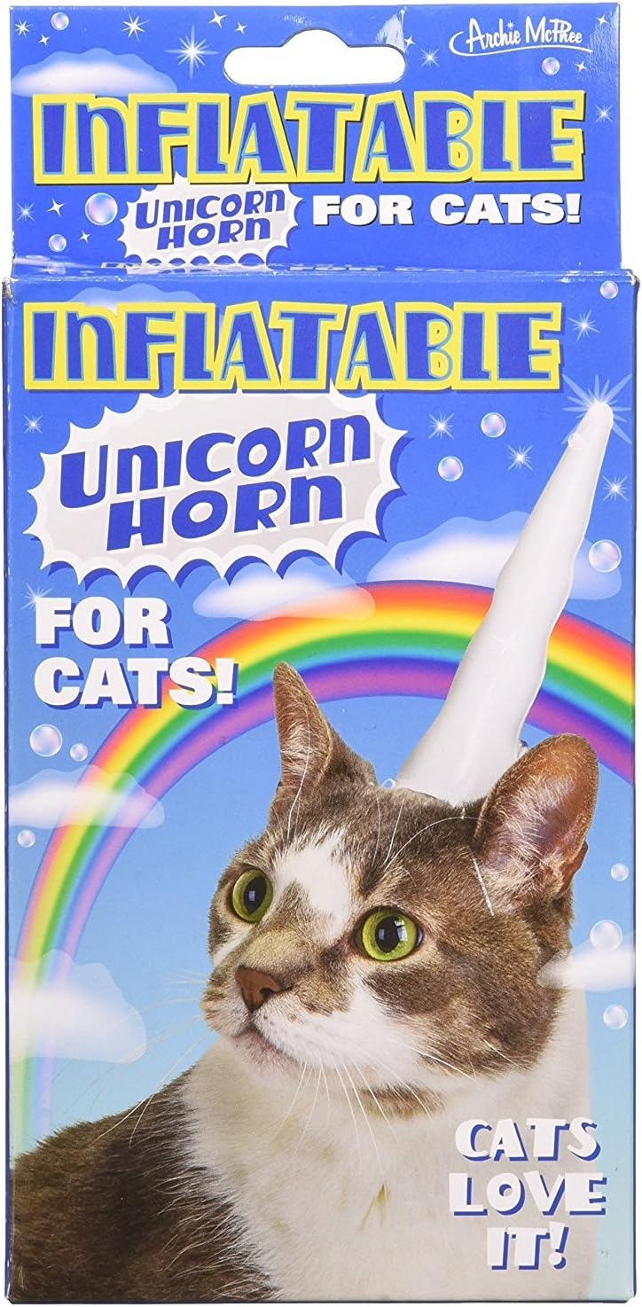Accoutrements Inflatable Unicorn Horn for Cats