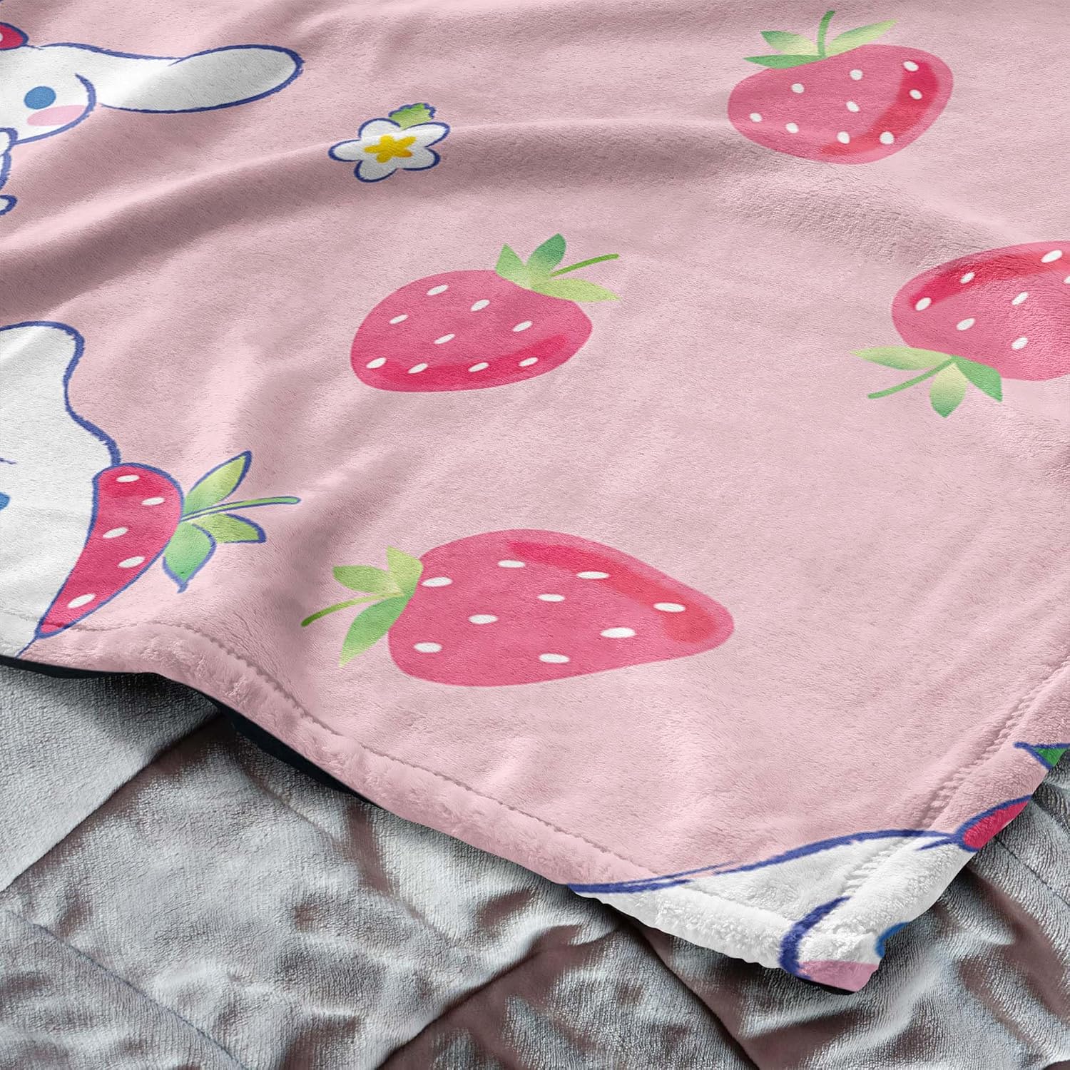 NORTHWEST Sanrio Cinnamoroll, Berry Pattern, Silk Touch Throw 50 x 60 Inches