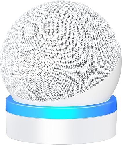 Soporte para Echo Dot 4ª/5ª generación, soporte de mesa con guía de luz, efecto de luz mejorado, accesorios Dot 4/5 que ahorran espacio con gestión