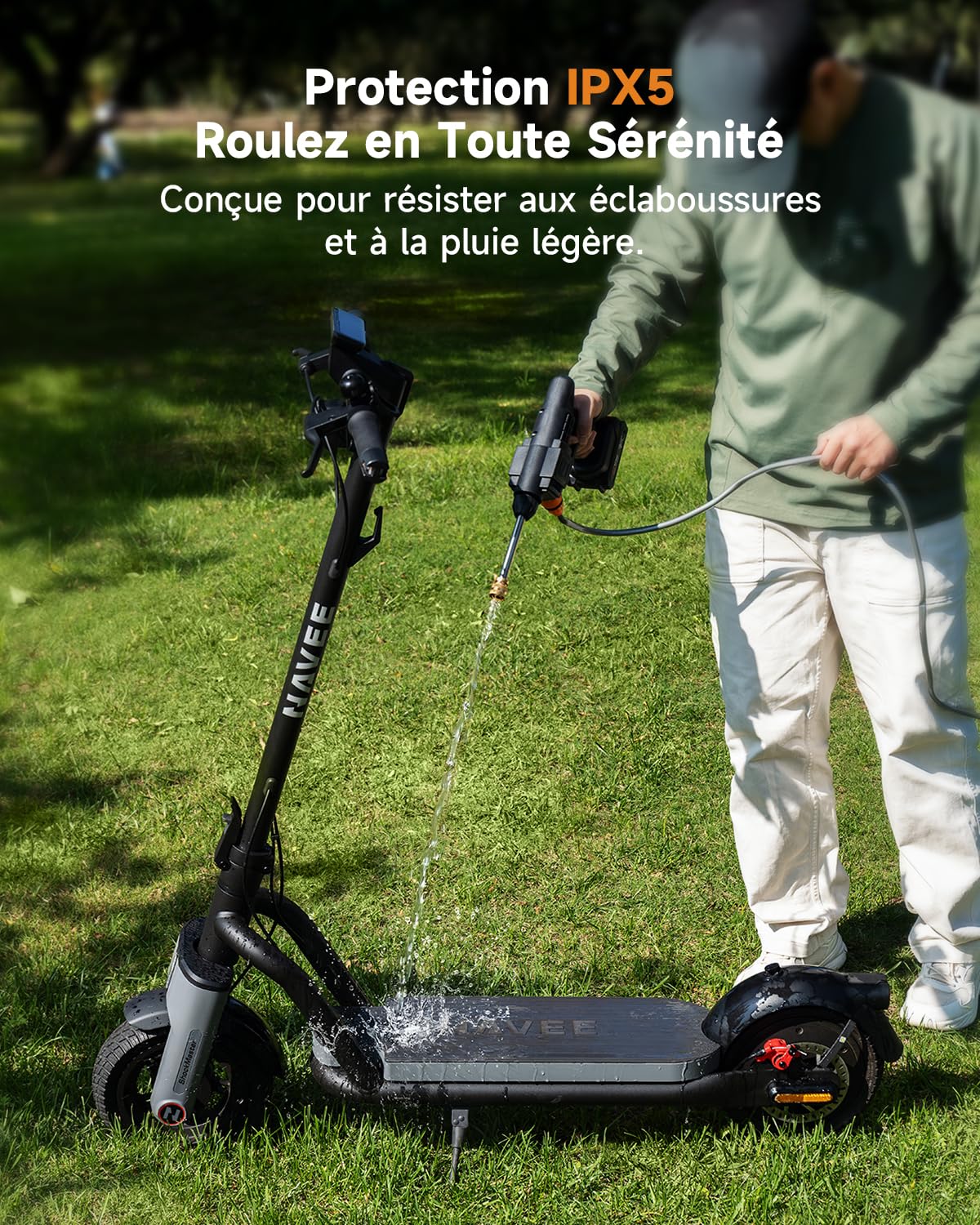 NAVEE N65i II Trottinette Electrique Adulte, 70KM Longue Portée, Moteur 1350W, Trotinette Électrique Pliable, App & Clignotants, Pneus 10,5" Larges, Freins Triples, Charge 150kg, TCS