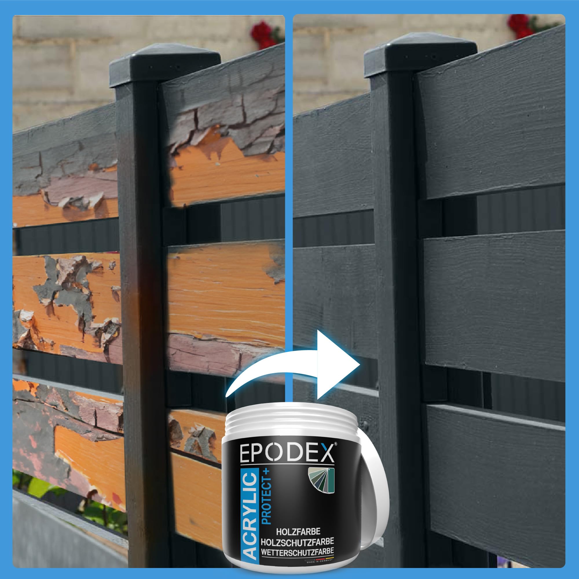 EPODEX ACRYLIC PROTECT+ Wetterschutzfarbe - Schwedenrot