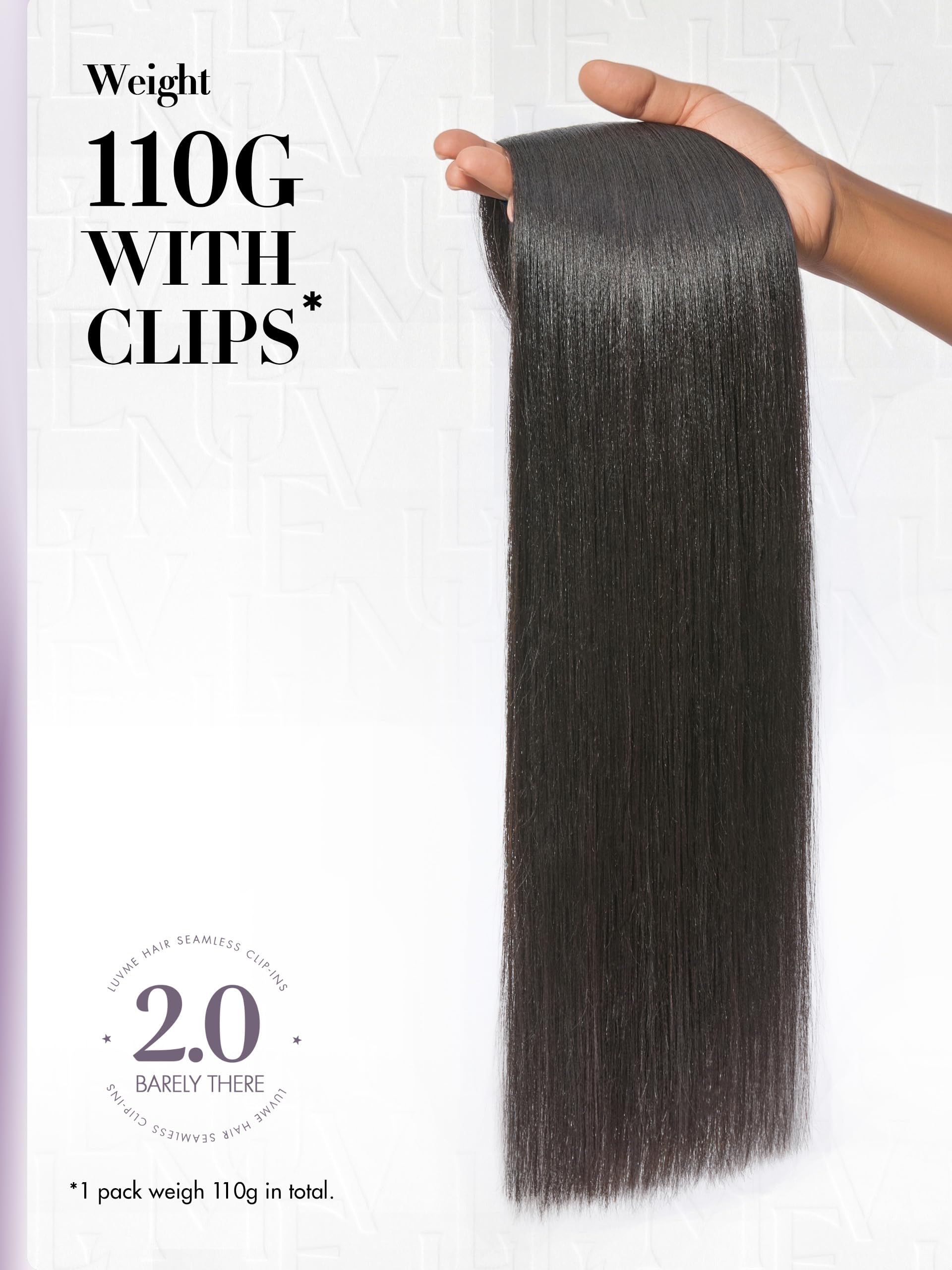 14 Inch Real Human Hair Clip In Extensions 110g 6Pcs Straight Amazon.com : Seamless Clip in Hair Extensions - 14 Inch 110g  main image 4