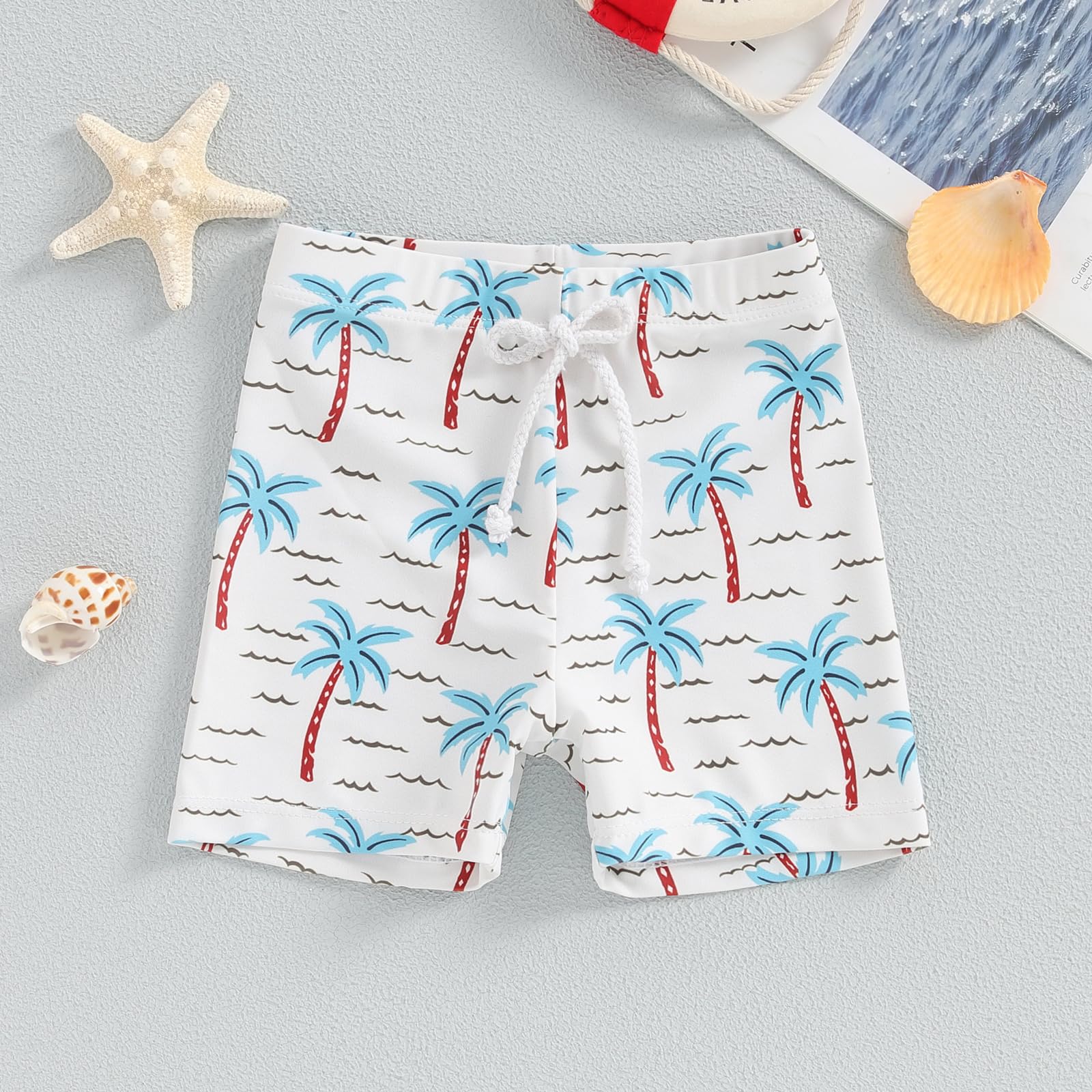 Baby Boy Swimsuit Toddler Baby Boy Beach Swim Shorts Bathing Suitt Swimsuit Swimwear Shorts Boys Swim Trunks (Cd-Tree White,3-4T)