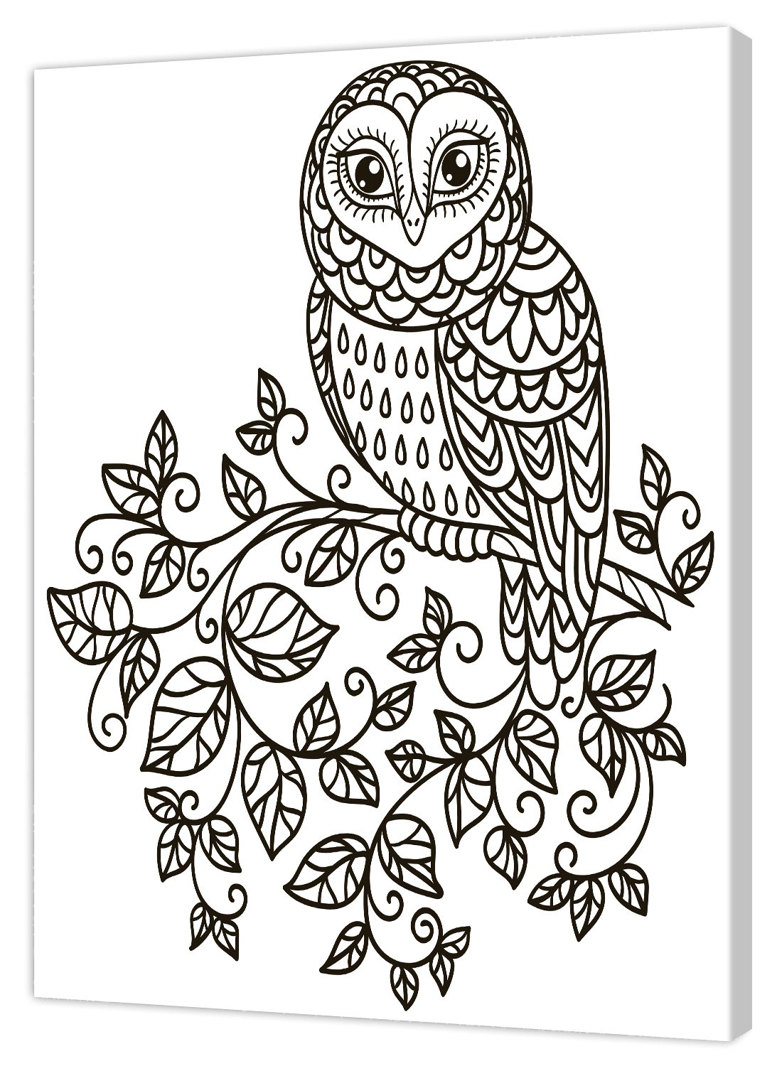 Telaio In Legno Con Tela Da Colorare 40x50 Cm - Soggetto Tigre - 100% Made In Italy