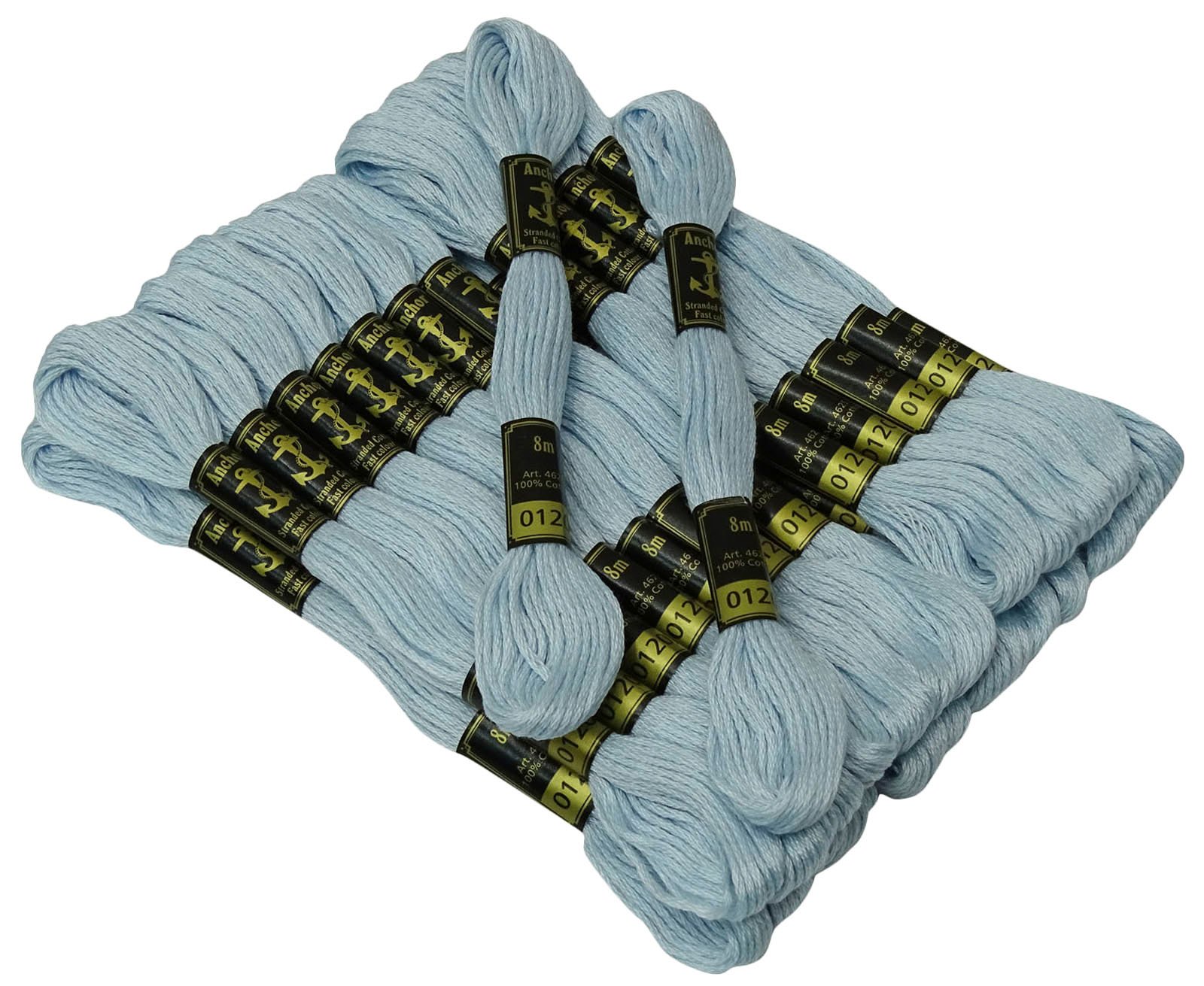 ANCHOR Stickgarn Set - 25 Stränge Baumwollgarn In Dusty Blau