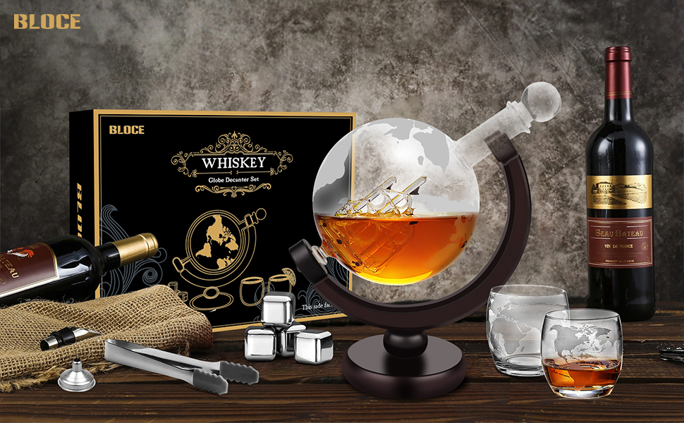 Amazon.com | BLOCE Whiskey Decanter Sets for Men with Glasses