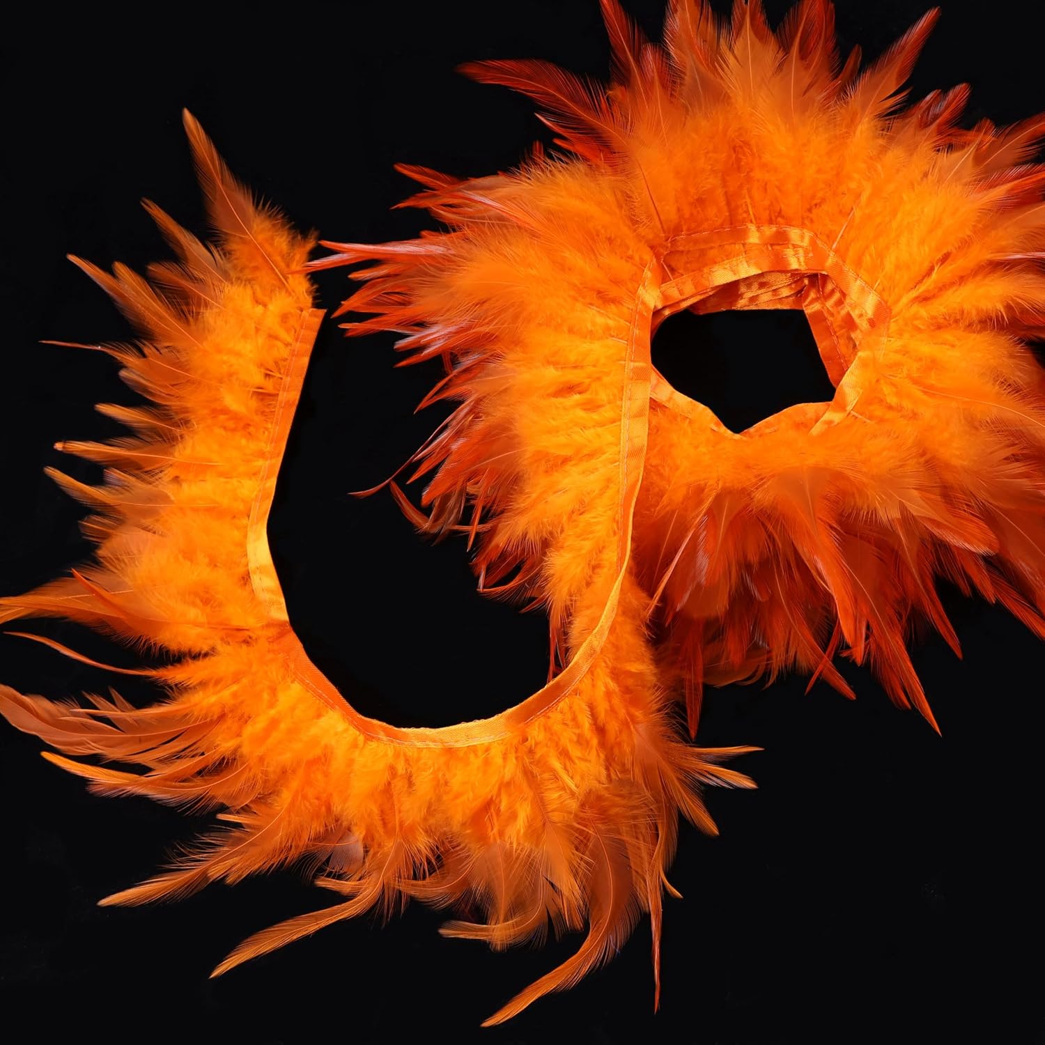 Orange Feathers Fringe Trim for Costumes, Cosplay & Craft Supplies (AIETSYEI)
