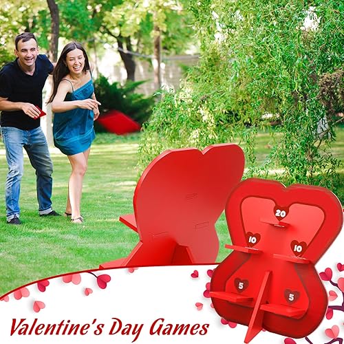 Miniatura 2 de Juego de lanzamiento de bolsas de puf de carnaval, decoración de fiesta de carnaval, 1 juego de tableros de cornhole de madera con 8 bolsas de