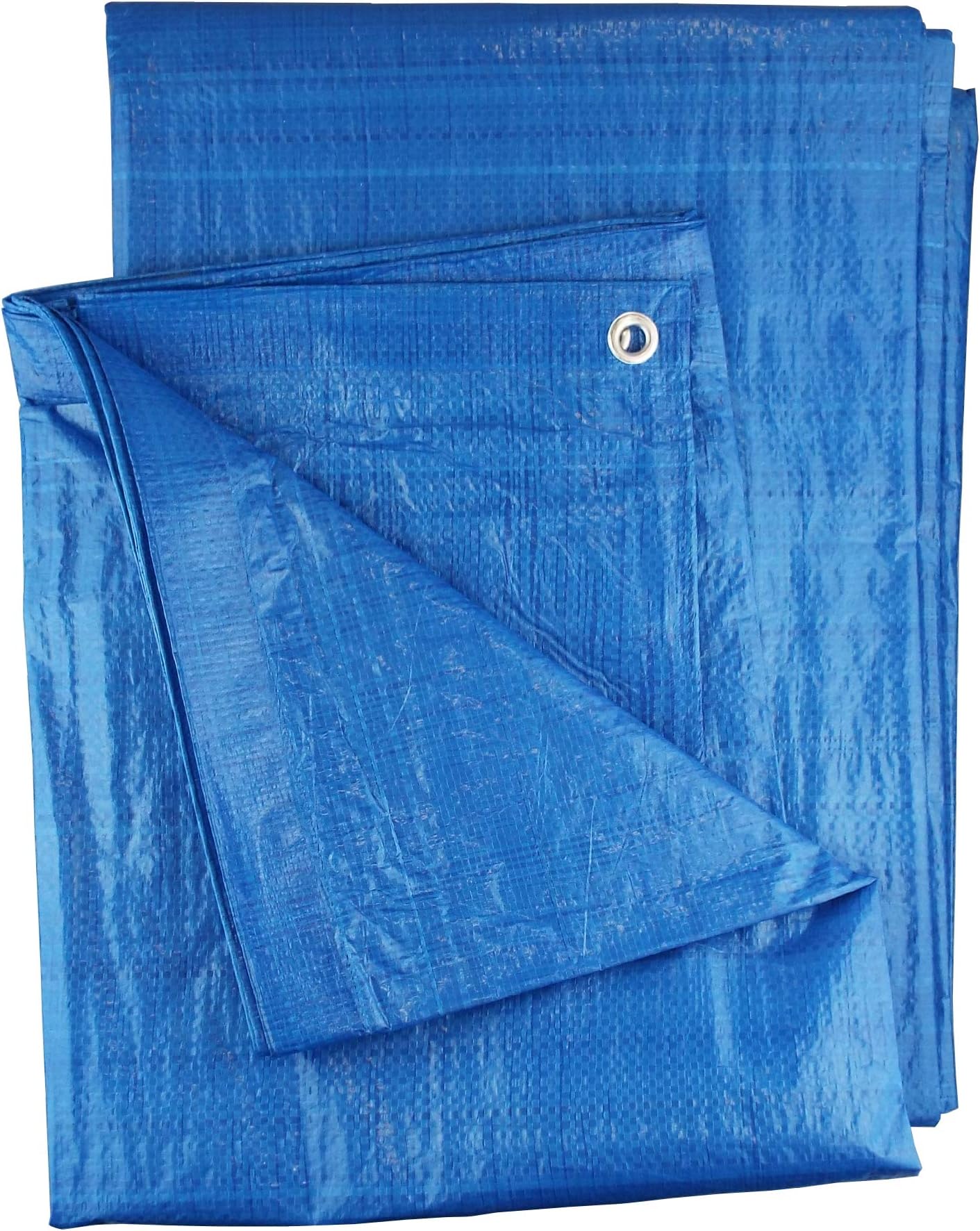3m x 3m blue tarpaulin/ground sheet/cover up with eyelets, waterproof