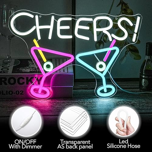 Miniatura 3 de Noasktt Letrero de neón de la Tierra, luces de neón para decoración de pared, con interruptor regulable, luces LED azules con luz USB, energiza tu