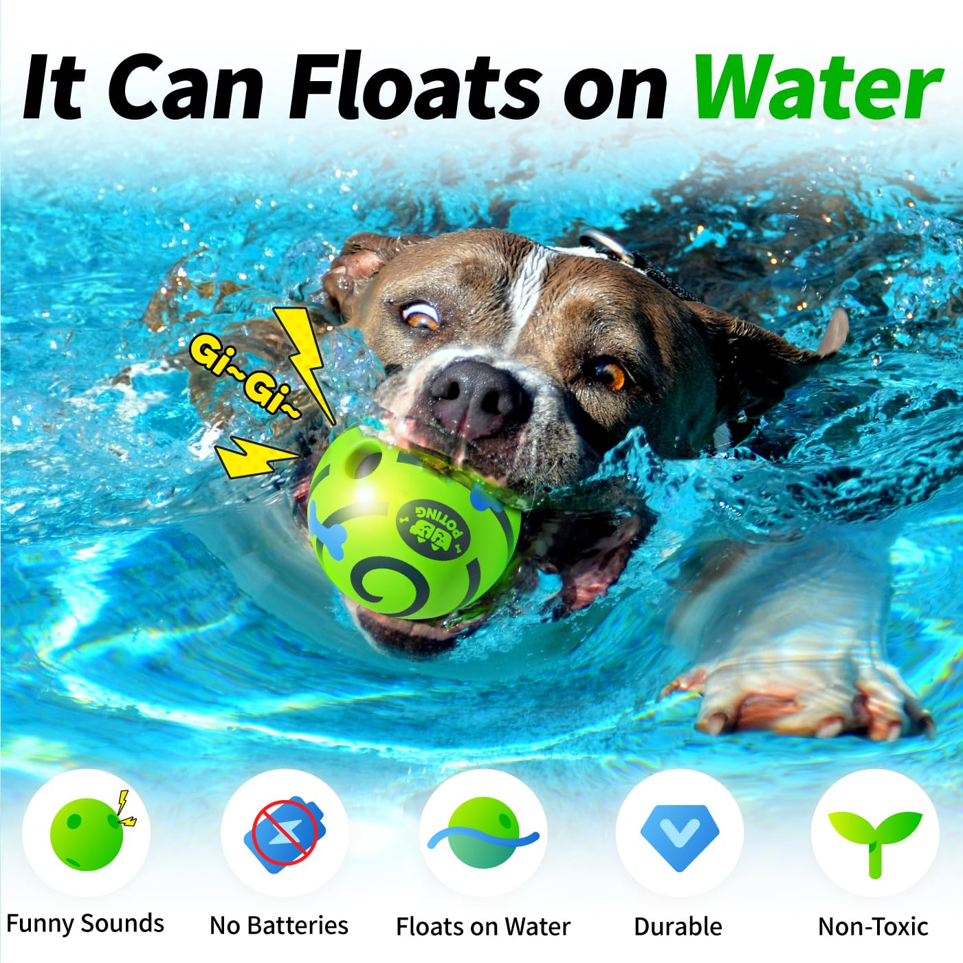 Pelota de risa para perros, 2 unidades, juguetes interactivos para perros, divertido juguete de sonido de risa, juguetes masticables para perros grandes, medianos y pequeños, divertidos sonidos