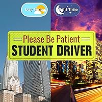 Vista 5 de SINGARO Imán de conductor estudiantil – Please Be Patient, letrero magnético, 3 calcomanías reflectantes para novatos, calcomanía para el nuevo