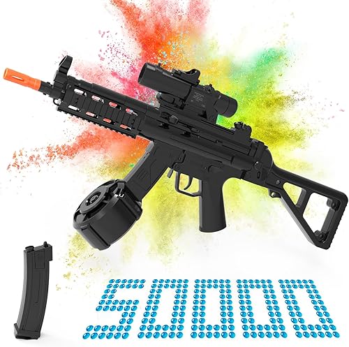 Pistola eléctrica de bolas de gel, juguete automático de doble modo, juguete recargable de bolas de salpicaduras para juegos de disparos en equipo