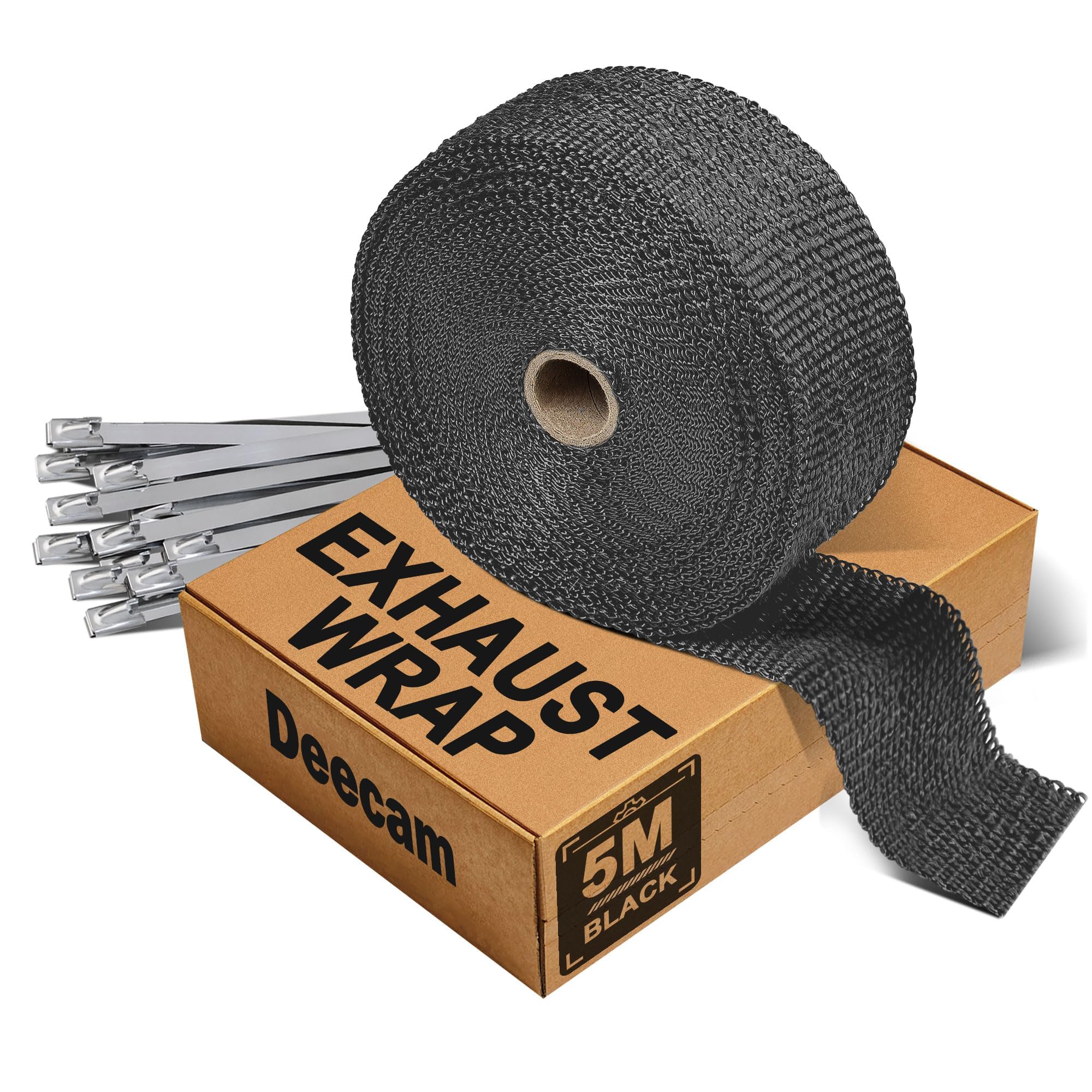 Nastro Termico Per Scarico Moto E Auto - 10m In Fibra Di Vetro Con Fascette | Isolamento Calore E Rumore - Foto 3