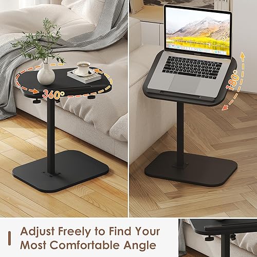 Miniatura 3 de Mesa auxiliar en forma de C para sofá y cama, bandeja de TV, mesa pequeña para dormitorio, mesa de extremo lateral para sala de estar, dormitorio,
