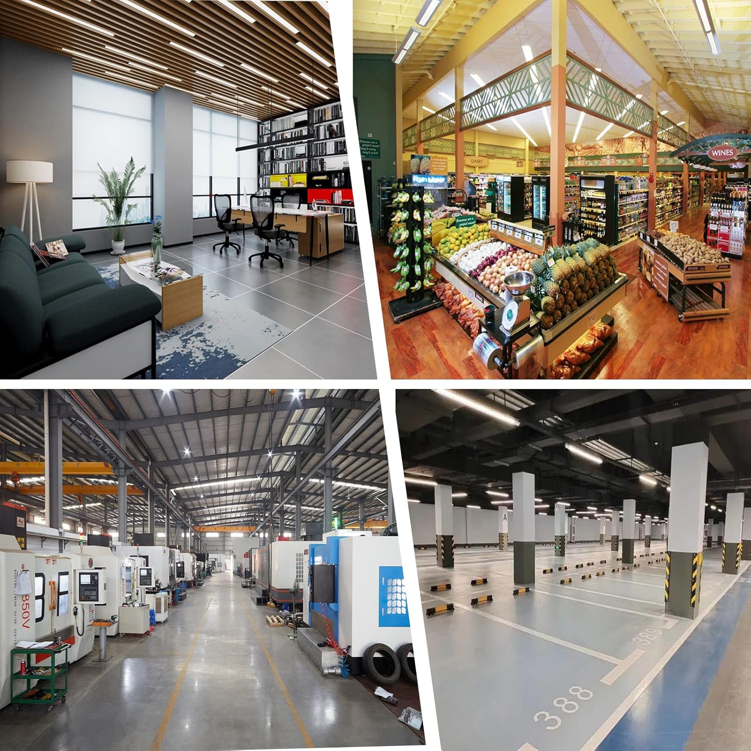 6 Pack 4FT 40W LED Shop Light, V Shape Integrated T8 LED Tube Light, 6000K Super Bright White,high Output Linkable with Plug for Garage, Workshop,Basement,Warehouse