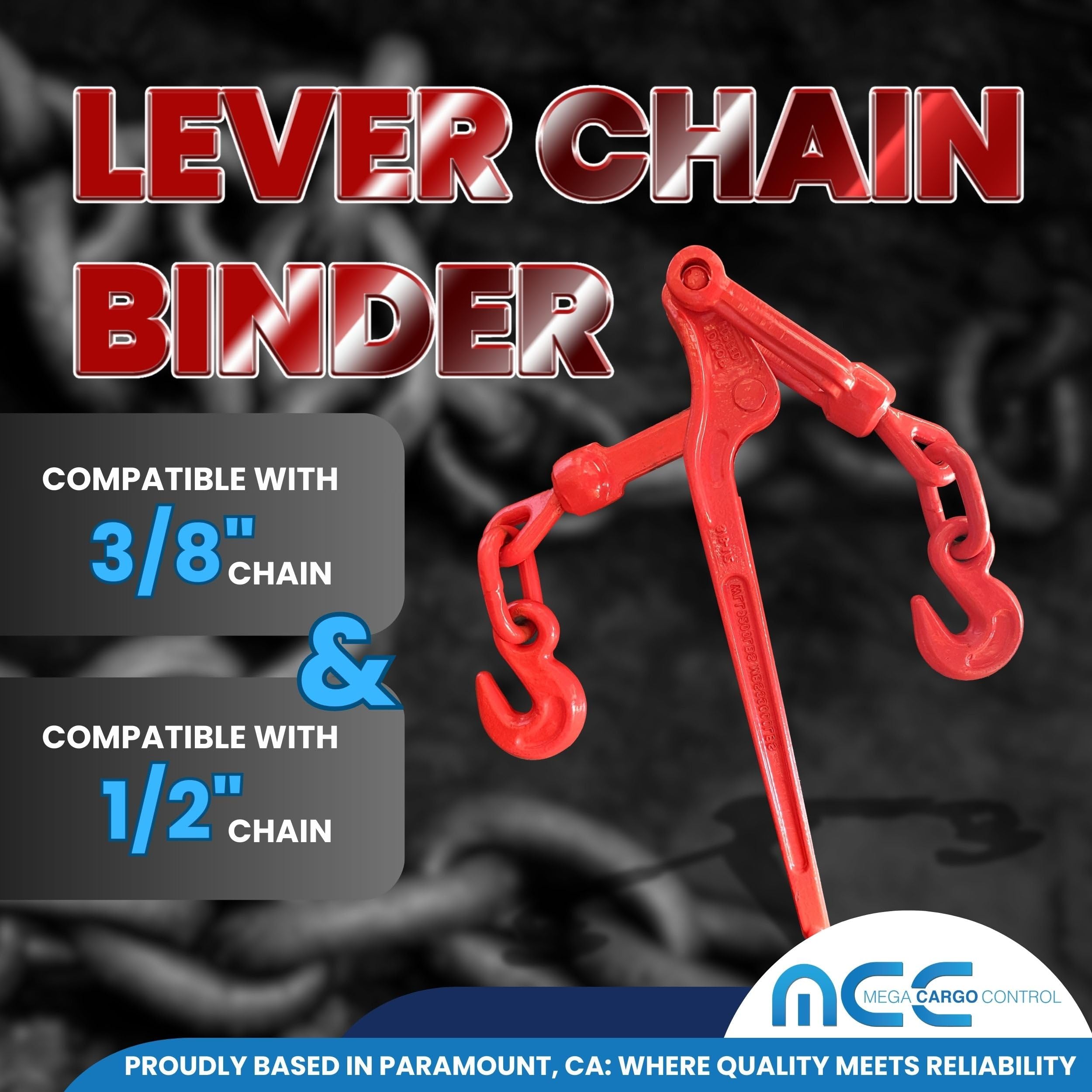 Condition photo showing New/Like New for 1 pk 3/8" lever snap binders heavy duty transport chain load binder