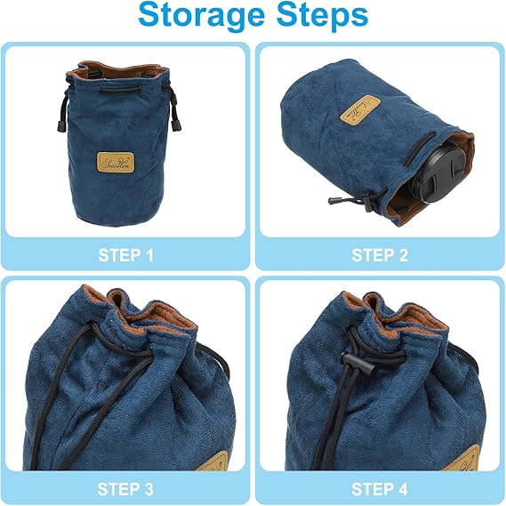 PATIKIL Soft Camera Case Shockproof Drawstring Flannel