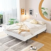 Vista 8 de EMODA Base de resorte para cama tamaño king de 9 pulgadas, base de colchón de metal resistente con funda de tela, capacidad máxima de peso de 3000