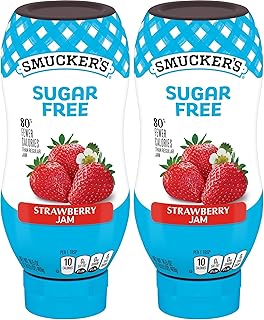 Smucker’s Sugar Free Strawberry Squeezable Jam, 16.5 Ounce (Pack of 2)
