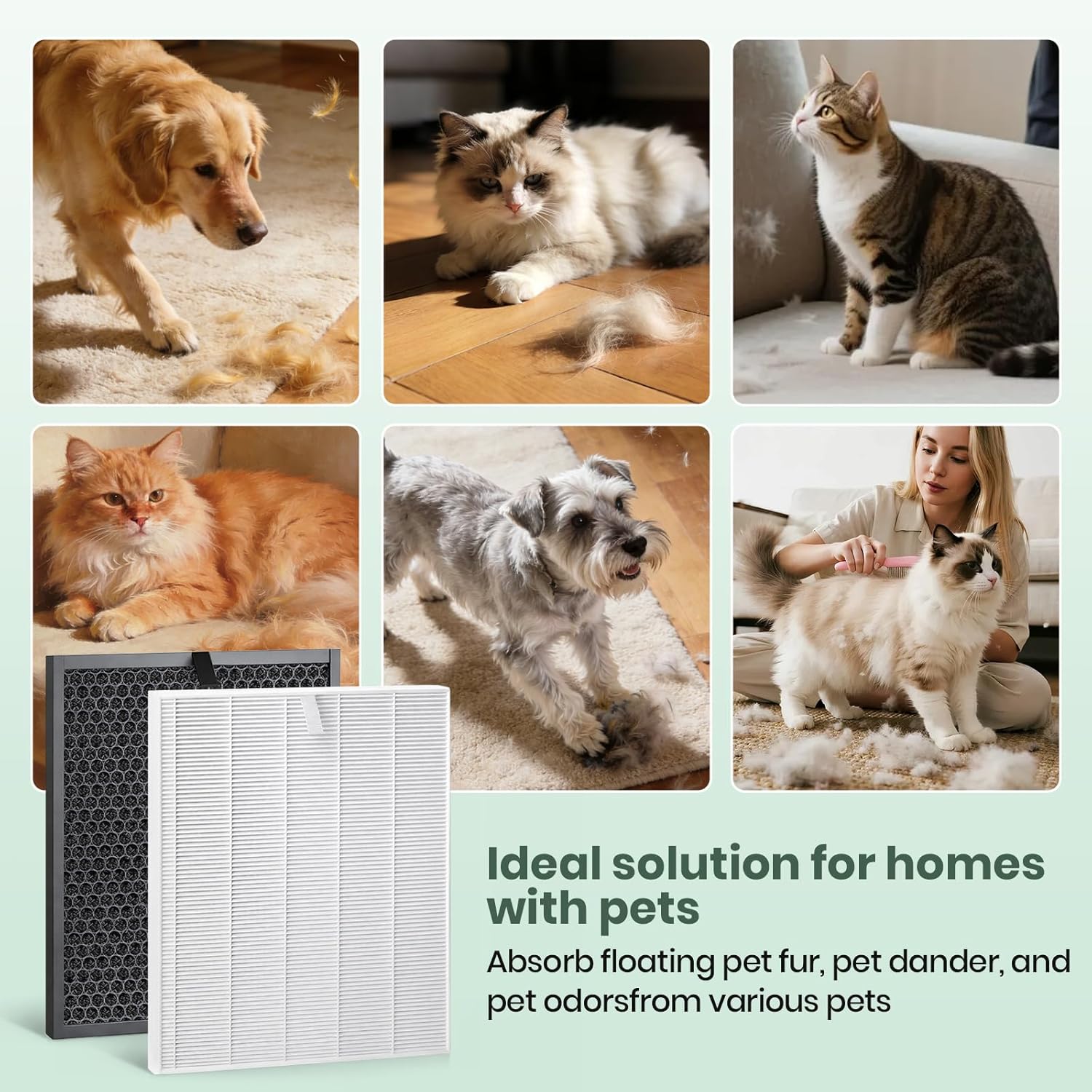 5510 5520 Replacement Filter Q Compatible with Winix 5510 and 5520 PlasmaWave Air Purifier,Activated Carbon Filter Combo pack, HEPA+ Activated Part# 1712-0123-00, 2 pcs - Image 7