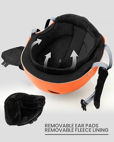 Vista 134 de OutdoorMaster Kelvin - Casco de esquí y snowboard para hombres, mujeres y jóvenes Gris