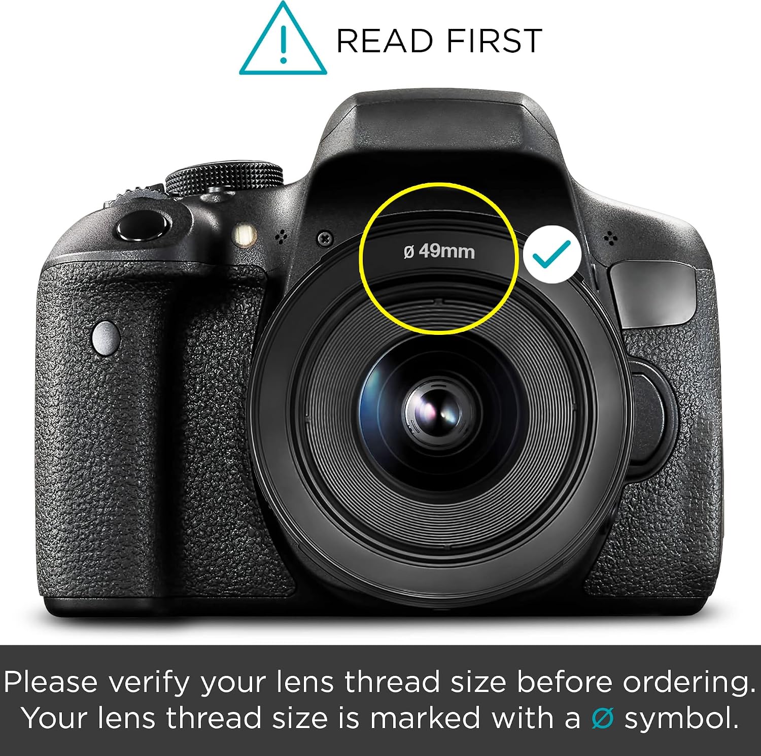 Altura Photo 49mm Lens Cap - 2 Pack Canon Cover for EOS M50 M M2 M3 M5 M6 M10 M100 M200 R50 R100 with EF-M 15-45mm f3.5-6.3, EF 50mm f/1.8 STM, RF-S18-45mm F4.5-6.3 is STM Lenses and More