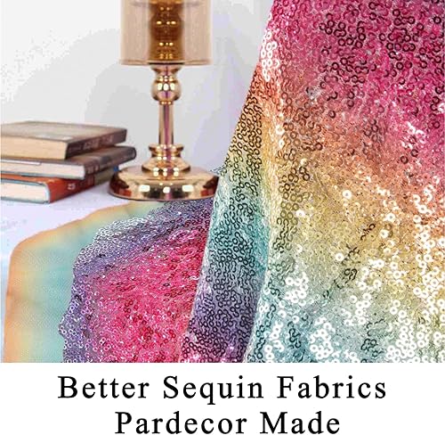 Vista 16 de Pardecor The Yard - Tela de malla con purpurina para coser, paño brillante (2 yardas, borgoña)