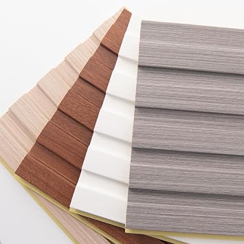 Art3d Slat Wall Panels, WPC Soundproof 3D Wall Paneling for Interior Wall Decor, TV Background, Samples 5-Pack 6 x 6 in.