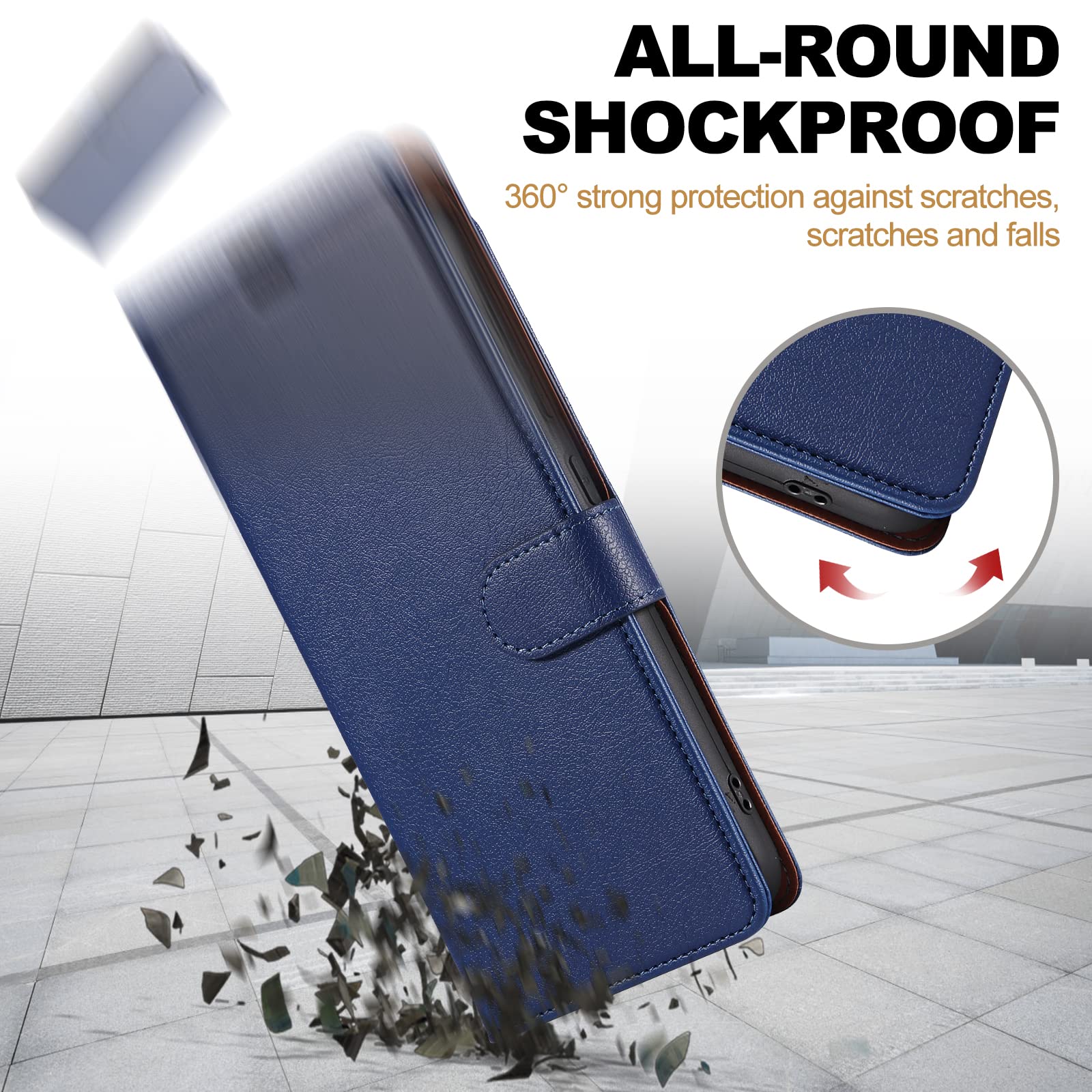 Coque Portefeuille GOKEN Pour Oppo Reno14 5G - Cuir Synthétique, Béquille, Porte-cartes, Protection Complète