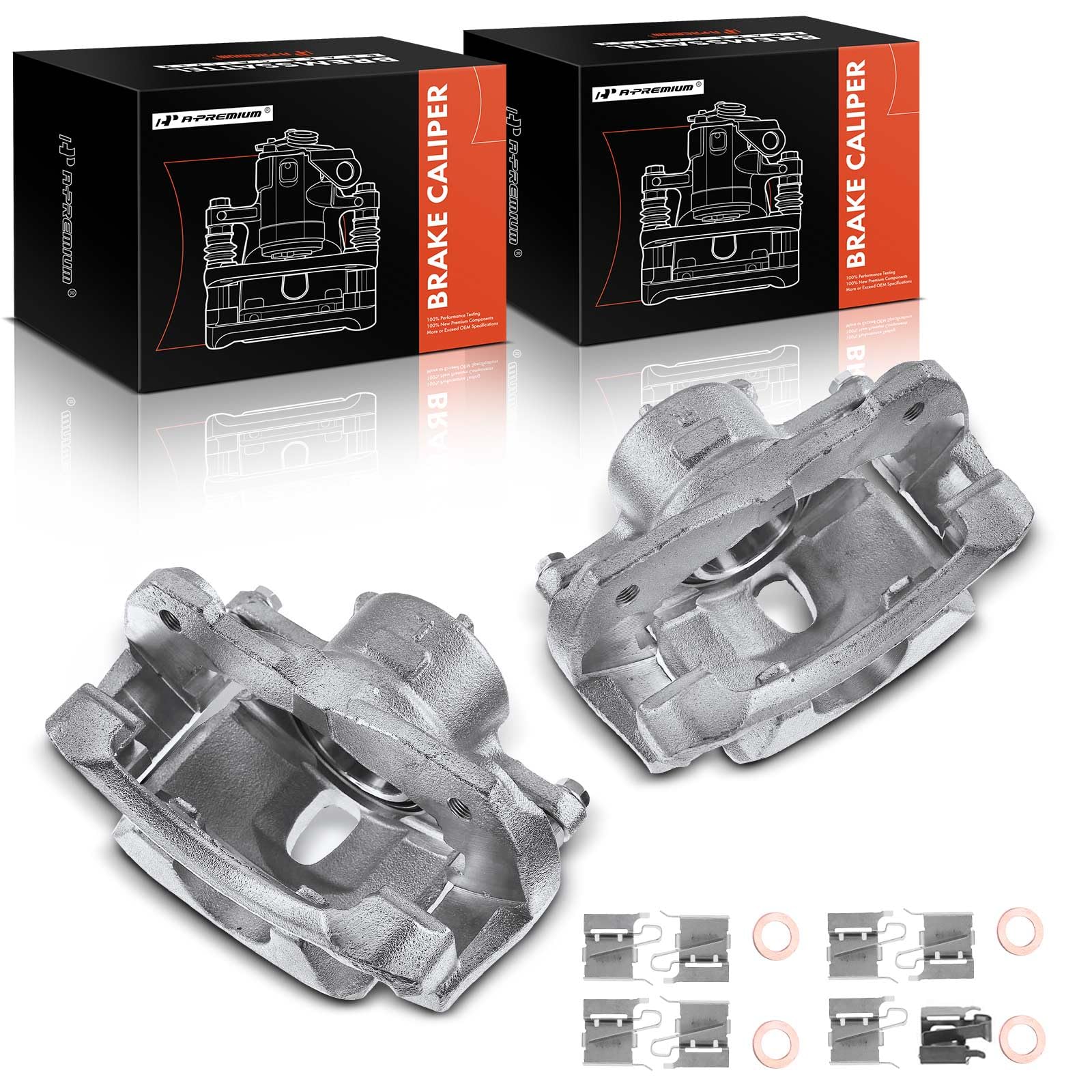 A-Premium Disc Brake Caliper Assembly with Bracket Compatible with Select Lexus, Scion and Toyota Models - RAV4, Prius V, xB, HS250h, L4 1.8L, L4 2.4L, L4 2.5L - Front Driver and Passenger Side