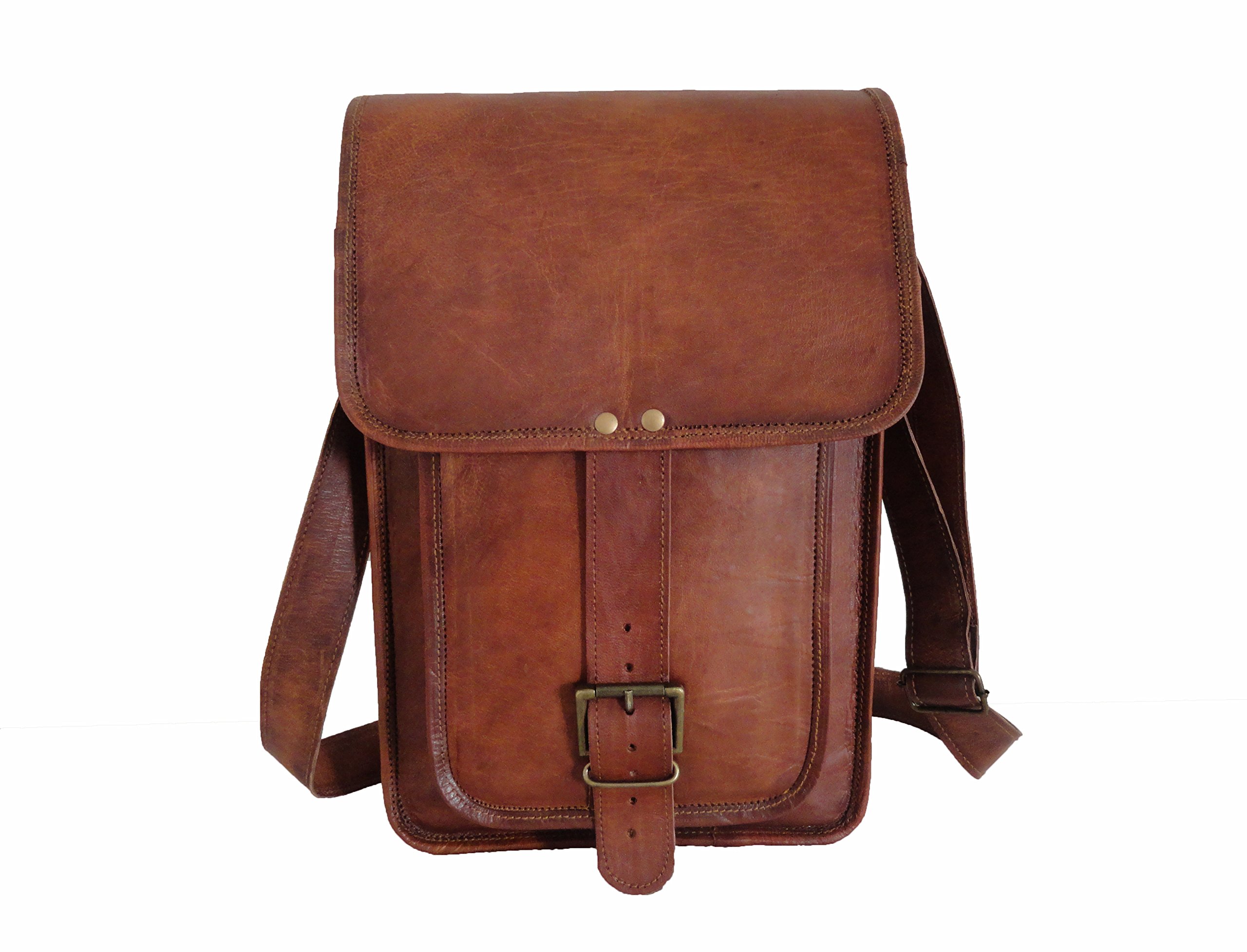 Leather Castle Vintage Messenger Bag, 13 Inch Laptop/MacBook Satchel Crossbody Shoulder Unisex