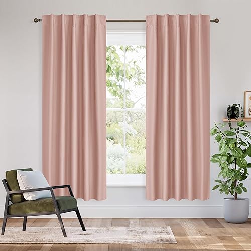 Miniatura 83 de RYB HOME - Cortinas blancas, cortinas para oscurecer la habitación, con aislamiento térmico, juego de cortinas opacas para dormitorio, sala
