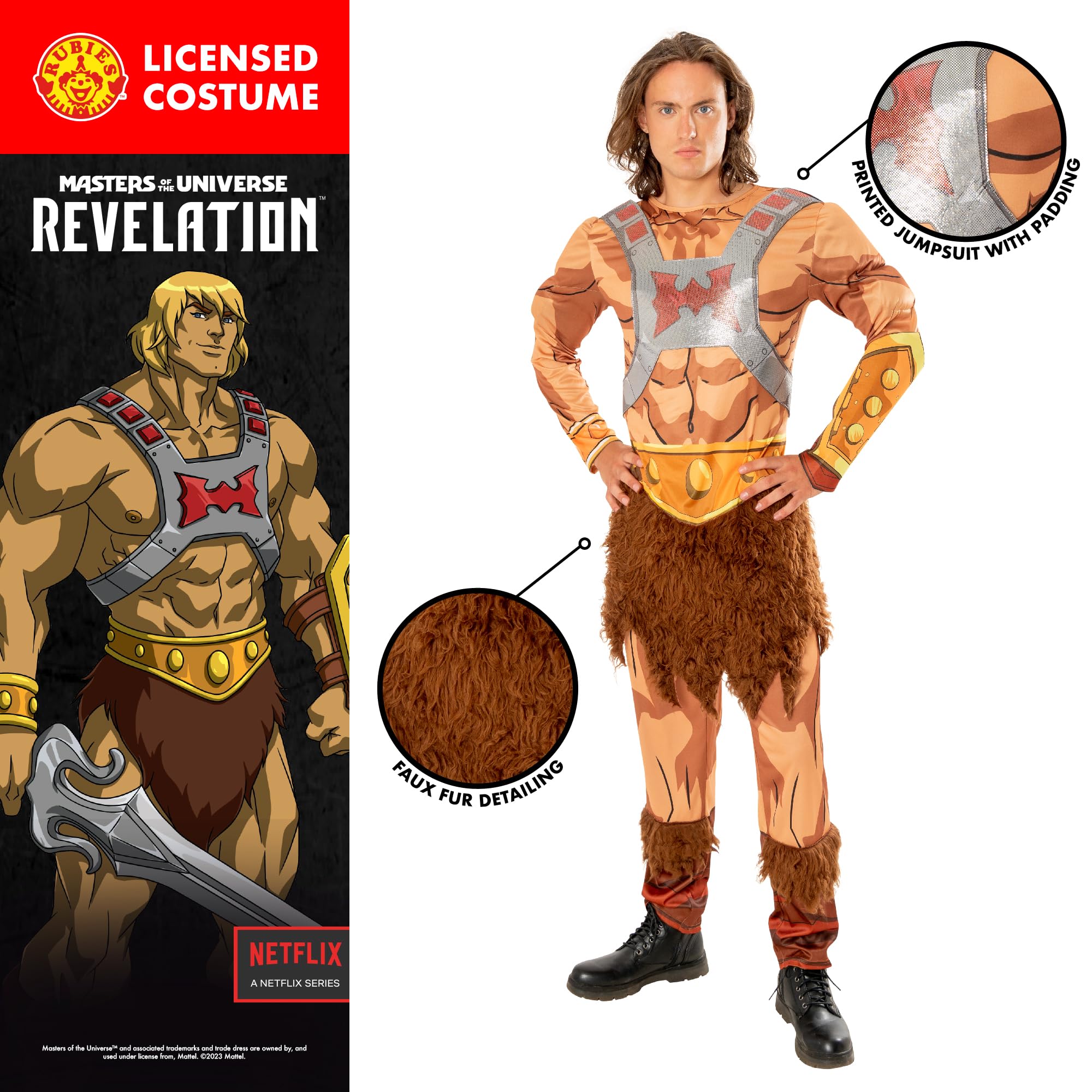 Rubie's Kostium Dla mężczyzn Disfraz Heman Deluxe Ad