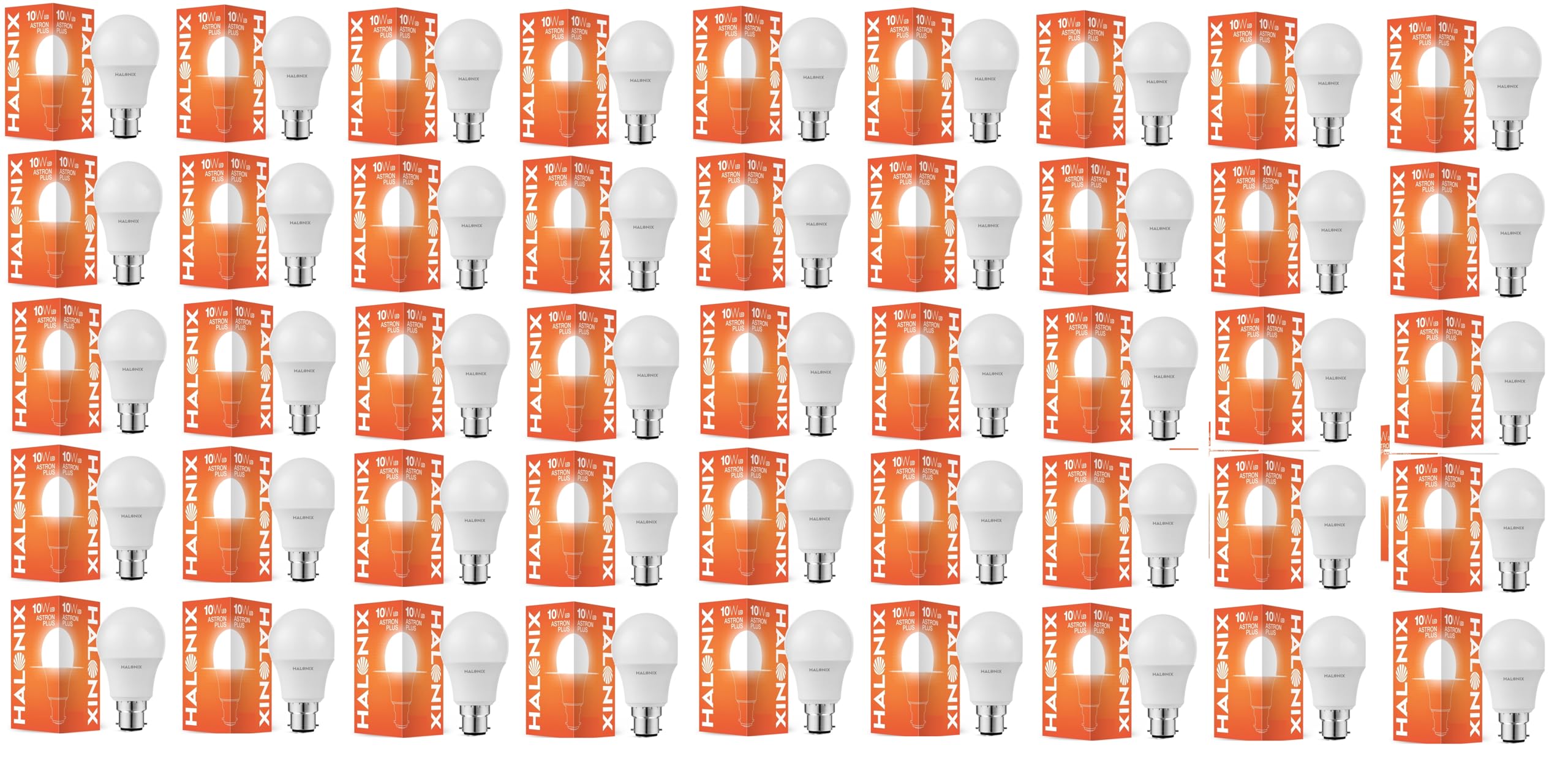 Halonix 10W B22 LED Cool White Bulb, Pack of 50