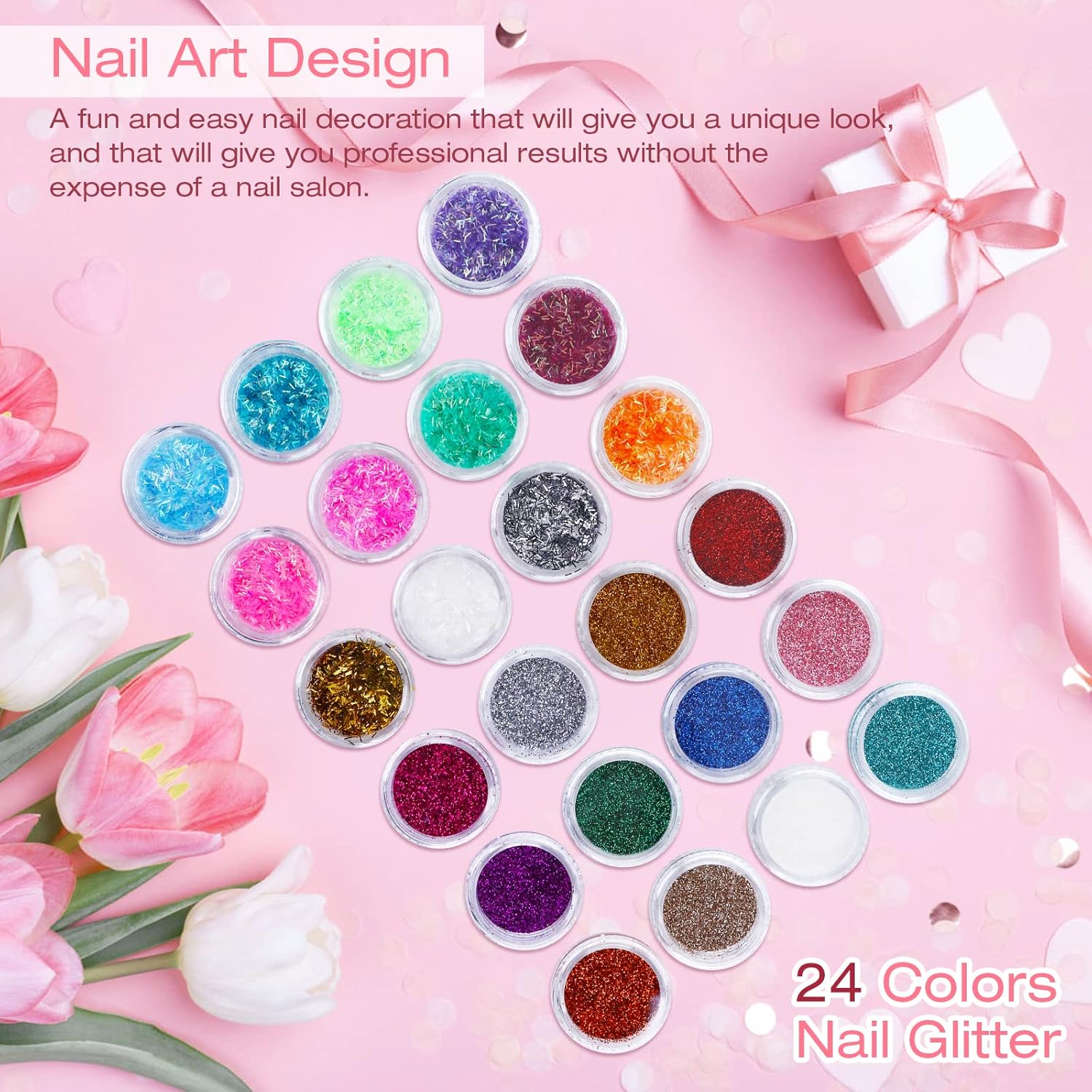 SPTHTHHPY Kit Smalto Semipermanente Unghie Completo Professionale in 6 Colori Gel+48W LED/UV Lampada+2 Base e Top Coat+Set Polvere e 90ML Liquido Acrilico Per Unghie Nail Art Tool Set Kit 4 - Immagine 5